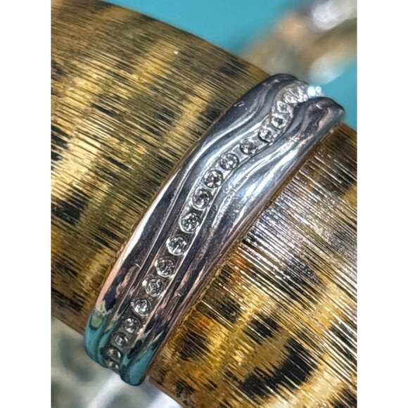 Brighton Leopard Print Resin Bangle Set With Silver Crystal Accents - Picture 8 of 10